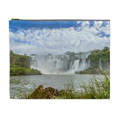 Waterfalls Landscape At Iguazu Park Cosmetic Bag (xl) by dflcprints