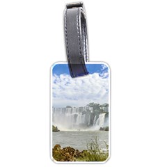 Waterfalls Landscape At Iguazu Park Luggage Tags (one Side)  by dflcprints