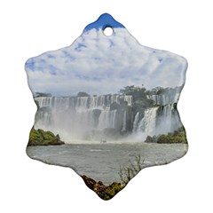 Waterfalls Landscape At Iguazu Park Ornament (snowflake) 