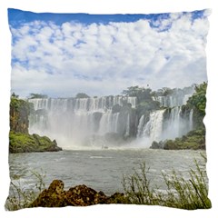 Waterfalls Landscape At Iguazu Park Large Cushion Cases (two Sides) 