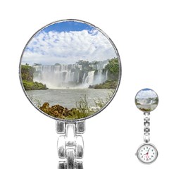 Waterfalls Landscape At Iguazu Park Stainless Steel Nurses Watches