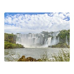 Waterfalls Landscape At Iguazu Park Double Sided Flano Blanket (mini) 