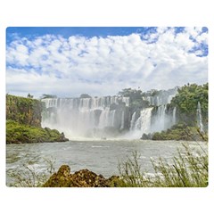 Waterfalls Landscape At Iguazu Park Double Sided Flano Blanket (medium) 