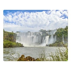 Waterfalls Landscape At Iguazu Park Double Sided Flano Blanket (large) 