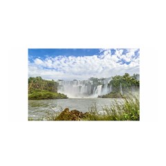 Waterfalls Landscape At Iguazu Park Satin Wrap by dflcprints