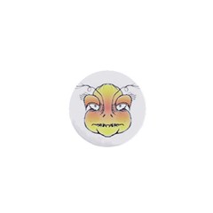 Angry Monster Portrait Drawing 1  Mini Buttons by dflcprints