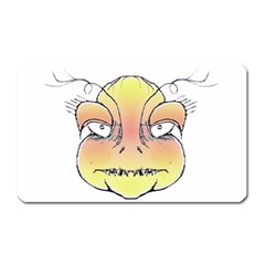 Angry Monster Portrait Drawing Magnet (rectangular)