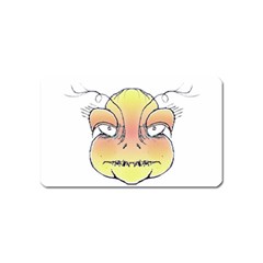 Angry Monster Portrait Drawing Magnet (name Card)