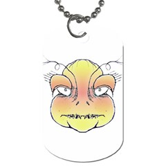 Angry Monster Portrait Drawing Dog Tag (one Side) by dflcprints