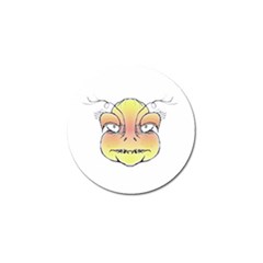 Angry Monster Portrait Drawing Golf Ball Marker (4 Pack)