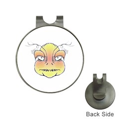 Angry Monster Portrait Drawing Hat Clips With Golf Markers