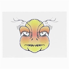 Angry Monster Portrait Drawing Large Glasses Cloth