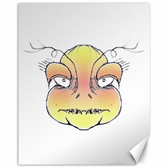 Angry Monster Portrait Drawing Canvas 11  X 14   by dflcprints