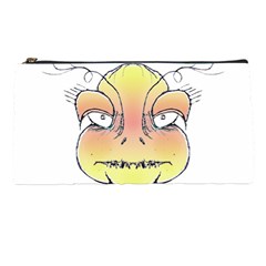 Angry Monster Portrait Drawing Pencil Cases by dflcprints