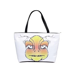 Angry Monster Portrait Drawing Shoulder Handbags by dflcprints