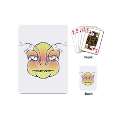 Angry Monster Portrait Drawing Playing Cards (mini)  by dflcprints