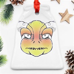 Angry Monster Portrait Drawing Bell Ornament (2 Sides) by dflcprints