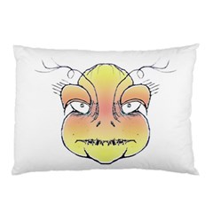 Angry Monster Portrait Drawing Pillow Cases (two Sides)