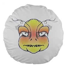 Angry Monster Portrait Drawing Large 18  Premium Round Cushions