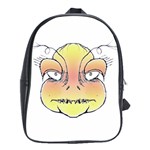 Angry Monster Portrait Drawing School Bags (XL)  Front