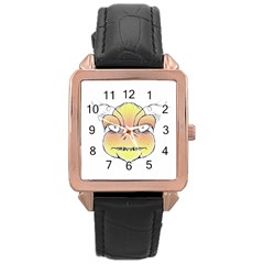 Angry Monster Portrait Drawing Rose Gold Watches