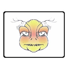 Angry Monster Portrait Drawing Double Sided Fleece Blanket (small) 