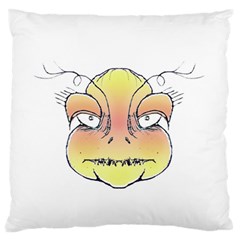 Angry Monster Portrait Drawing Standard Flano Cushion Cases (one Side) 