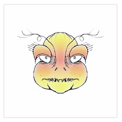 Angry Monster Portrait Drawing Large Satin Scarf (square) by dflcprints