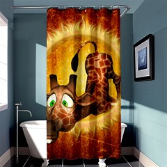 I m Waiting For You, Cute Giraffe Shower Curtain 36  X 72  (stall) 