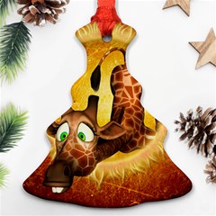 I m Waiting For You, Cute Giraffe Ornament (christmas Tree) by FantasyWorld7