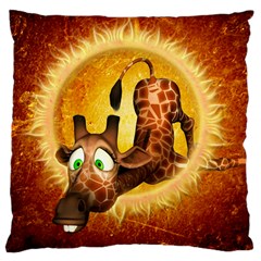 I m Waiting For You, Cute Giraffe Large Cushion Cases (two Sides) 