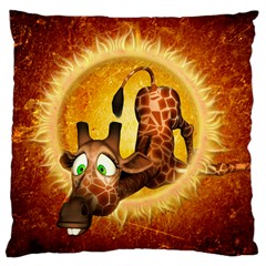 I m Waiting For You, Cute Giraffe Standard Flano Cushion Cases (one Side) 