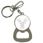 Modern Geometric Christmas Deer Illustration Bottle Opener Key Chains Front