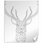 Modern Geometric Christmas Deer Illustration Canvas 16  x 20   15.75 x19.29  Canvas - 1