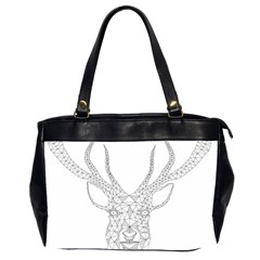 Modern Geometric Christmas Deer Illustration Office Handbags (2 Sides)  by Dushan