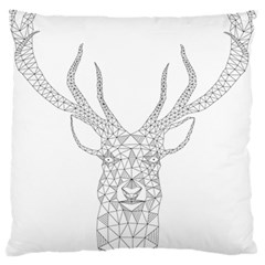 Modern Geometric Christmas Deer Illustration Standard Flano Cushion Cases (one Side)  by Dushan