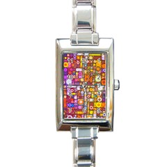 Circles City Rectangle Italian Charm Watches