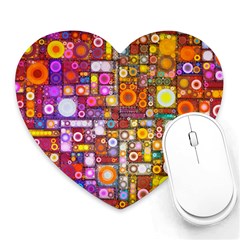 Circles City Heart Mousepads