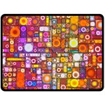 Circles City Fleece Blanket (Large)  80 x60  Blanket Front