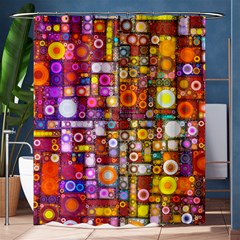 Circles City Shower Curtain 60  X 72  (medium) 