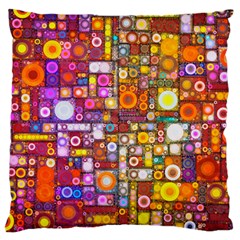 Circles City Large Flano Cushion Cases (one Side) 