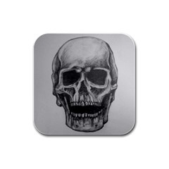 Skull Rubber Square Coaster (4 Pack)  by ArtByThree