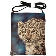 Snow Leopard Shoulder Sling Bags by ArtByThree