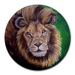 Lion Round Mousepads by ArtByThree