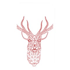 Modern Red Geometric Christmas Deer Illustration Memory Card Reader