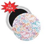 Cute pastel tones elephant pattern 2.25  Magnets (10 pack)  Front