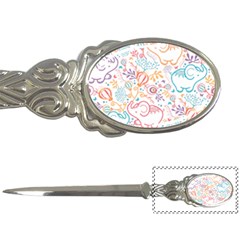 Cute Pastel Tones Elephant Pattern Letter Openers by Dushan