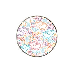 Cute Pastel Tones Elephant Pattern Hat Clip Ball Marker (10 Pack)