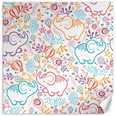 Cute Pastel Tones Elephant Pattern Canvas 20  X 20  