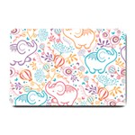 Cute pastel tones elephant pattern Small Doormat  24 x16  Door Mat